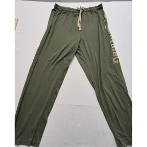 Browning women's olive green lounge pants drawstring logo on leg XL